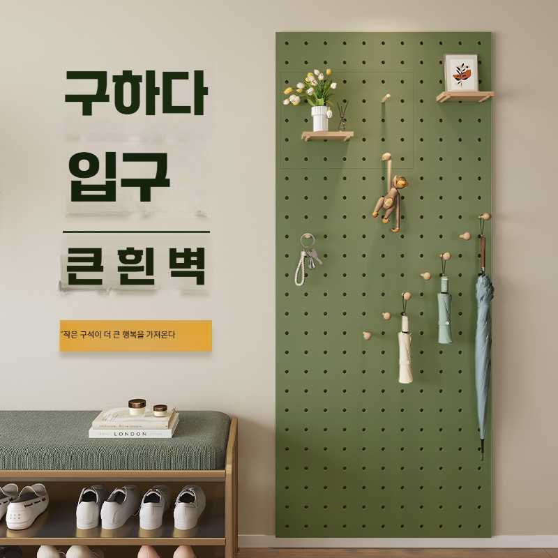 고캠프 스트링선반 스트링 인테리어 원목 2단 벽걸이 물결형 그린빈 - 상세 이미지 3