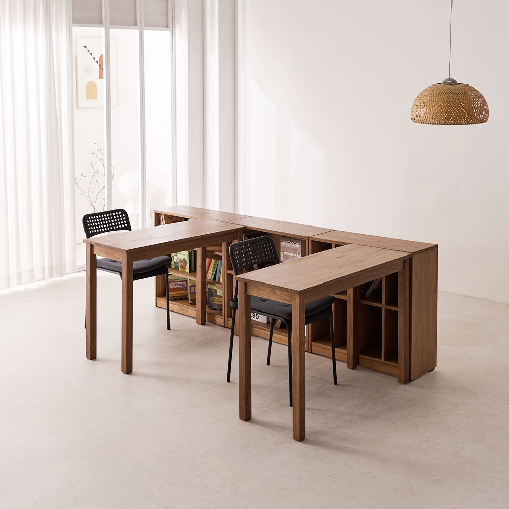 루어스 거실 공부 가족 책상 책상겸테이블 모듈 서재 테이블 세트