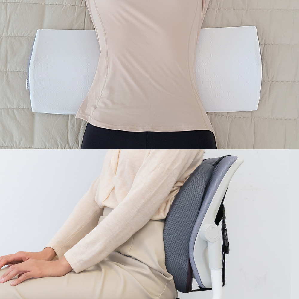 허리건강세트 허리베개+허리쿠션 디스크 요추