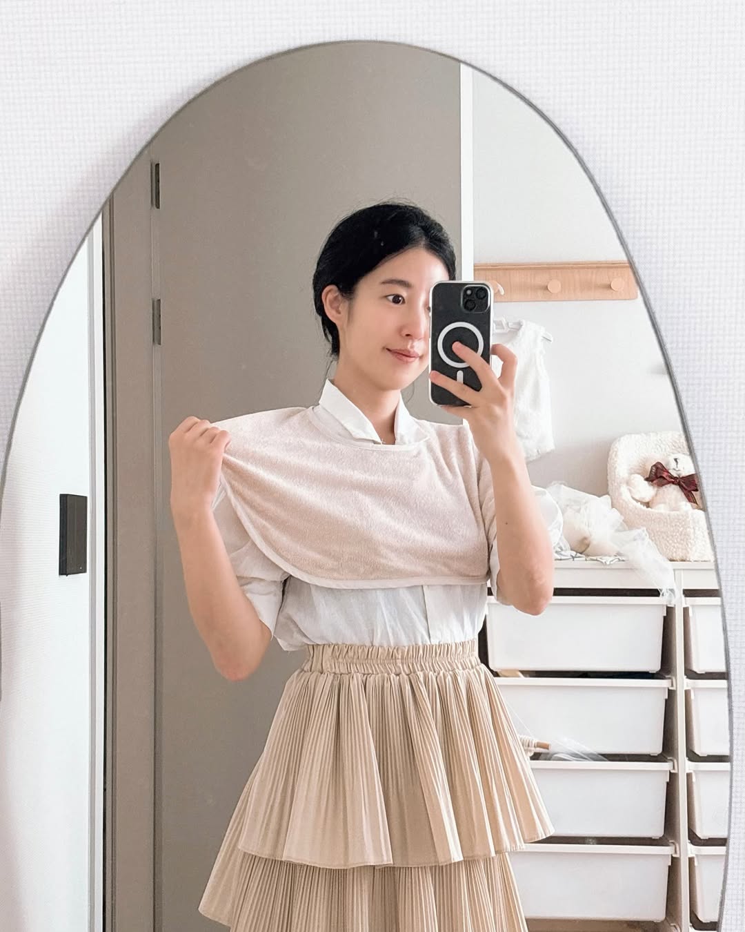 베이비소풍 엄마 턱받이 수유 가리개 / 오가닉 아기 침받이 앞치마 트림 패드