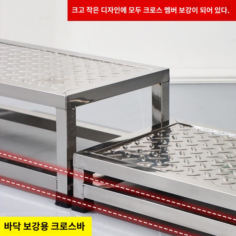 스테인리스 작업 발판 산업용 이동식 계단 작업대 - 상세 이미지 3