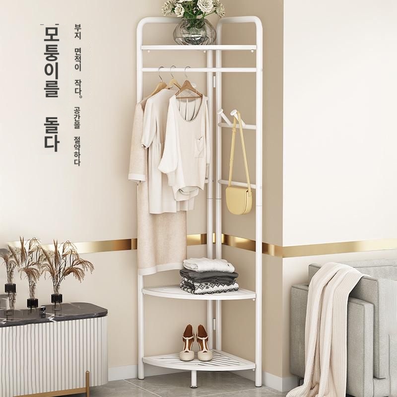 틈새 랙 블랙 행거 코너 모서리 옷걸이 수납 스탠드 철제 옷걸이 - 상세 이미지 4