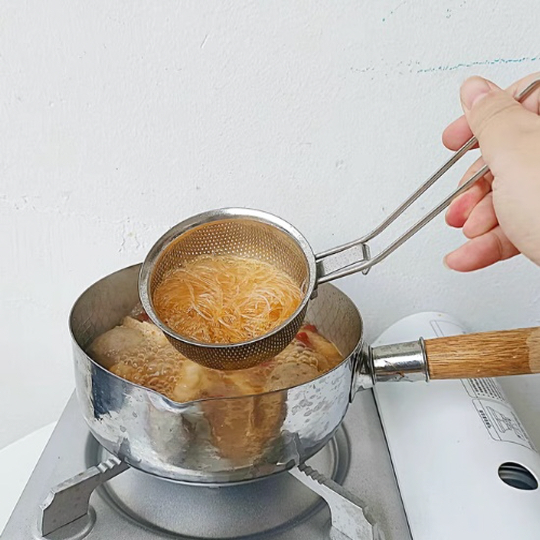 거치형 스텐육수망 된장거름망 멸치 육수 면 두부 된장망 미소 스트레이너 - 상세 이미지 2