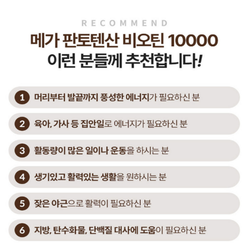 고함량 비오틴 메가 판토텐산 비오틴 10000 징크 1000mg 60정, 3개 - 상세 이미지 4