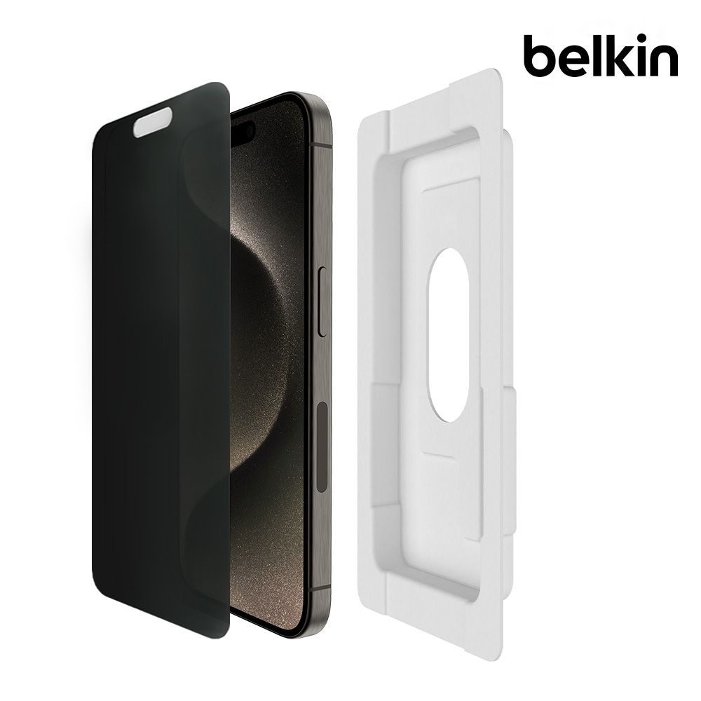 벨킨 아이폰15프로 사생활보호 프라이버시 강화유리필름 OVA149zz 이지트레이 증정 제품 이미지