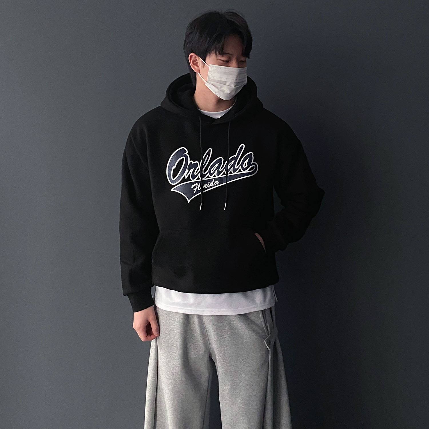 오버핏후드티 기모후드 레터링후드 - 상세 이미지 4