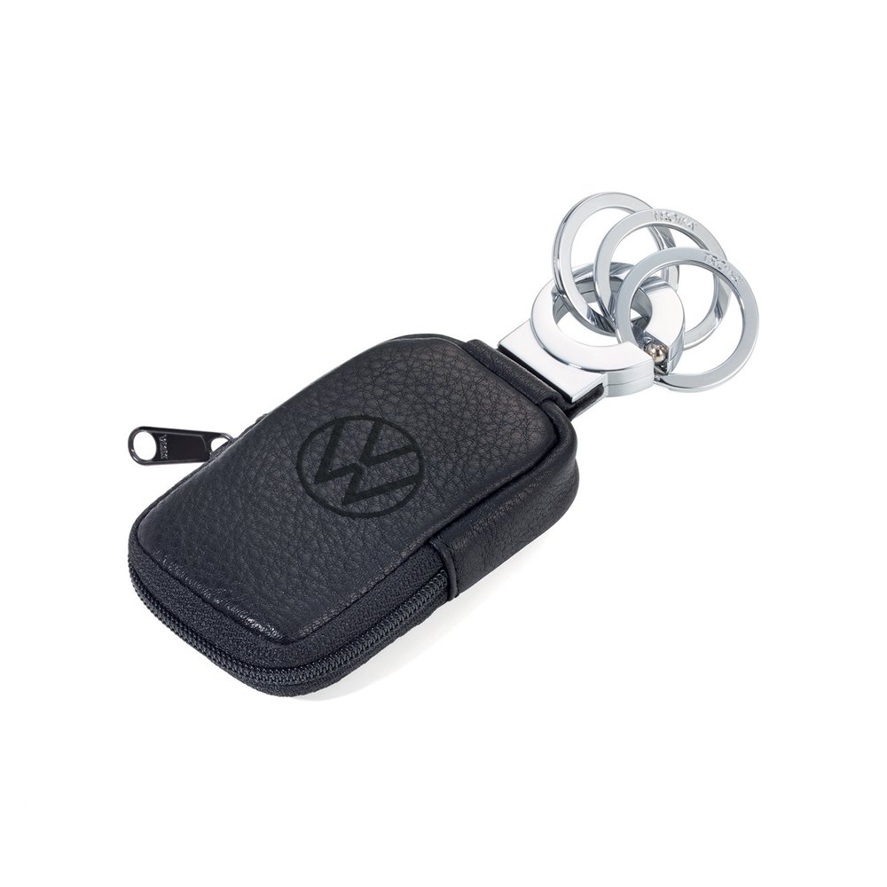 독일 브랜드 트로이카 Volkswagen 정품 라이선스 다용도 키링&미니 가죽 파우치 AirTag 보관(KR20-77/VW) - 상품 이미지