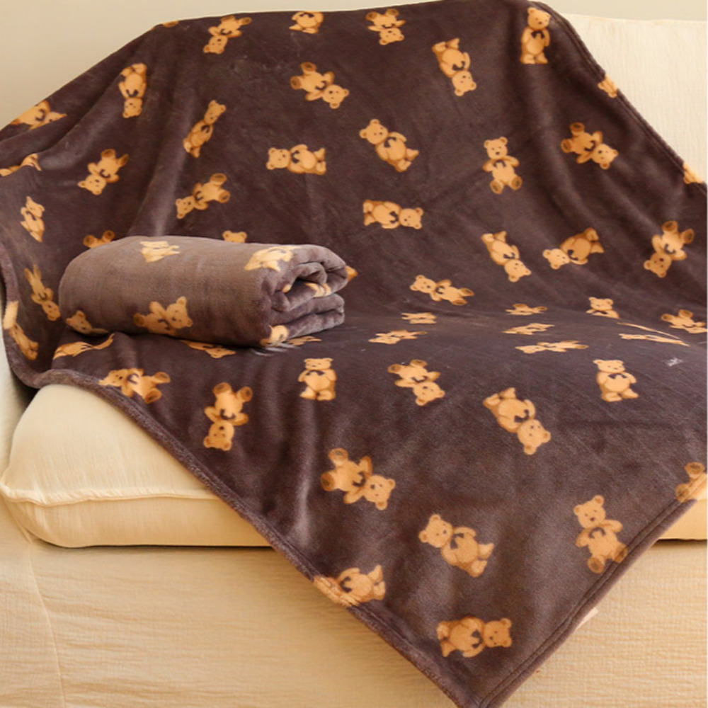 휴대용 보온 두꺼운 극세사 담요 침대 차박 이불 대형 코코베어, 80x100cm