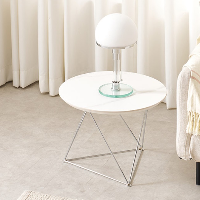 세라믹 티 테이블 낮은 좌식 원형 테이블 기능성 거실 테이블