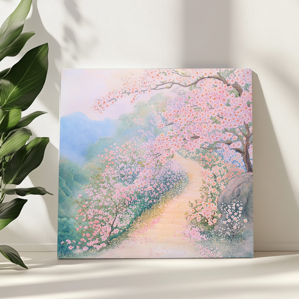 봄의쉼표 45cm x 45cm 캔버스액자 봄그림 - 상세 이미지 2