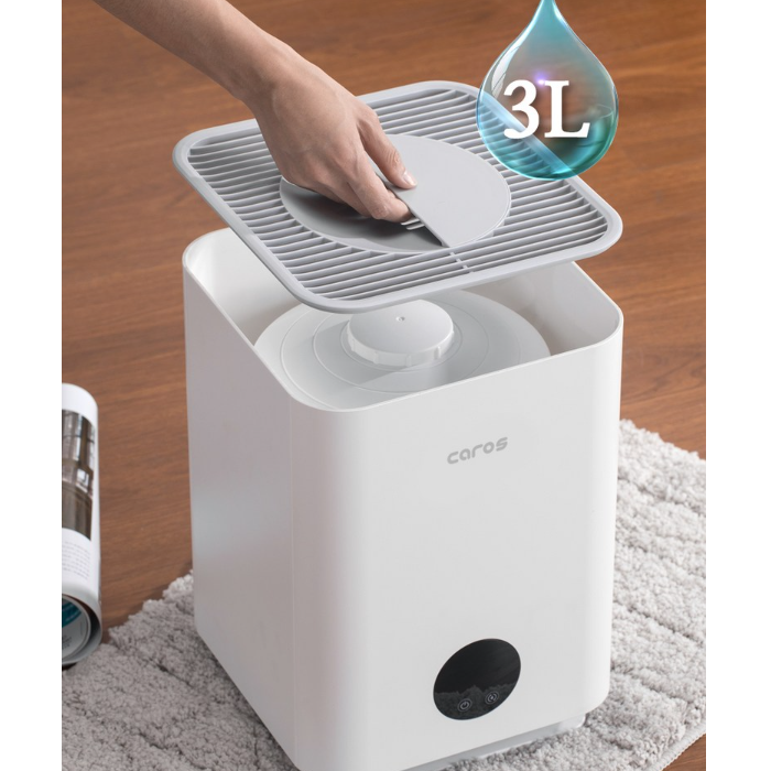 캐로스 자연 기화식 초음파 가습기 통세척 대용량 사무실 무소음 UV살균 무드등 공기청정