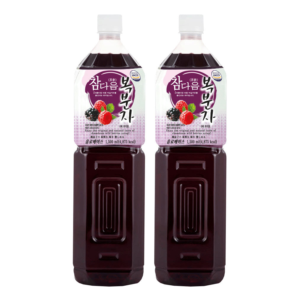 참다음 복분자 농축액 엑기스 청 음료 베이스 1.5L 2개 - 상품 이미지