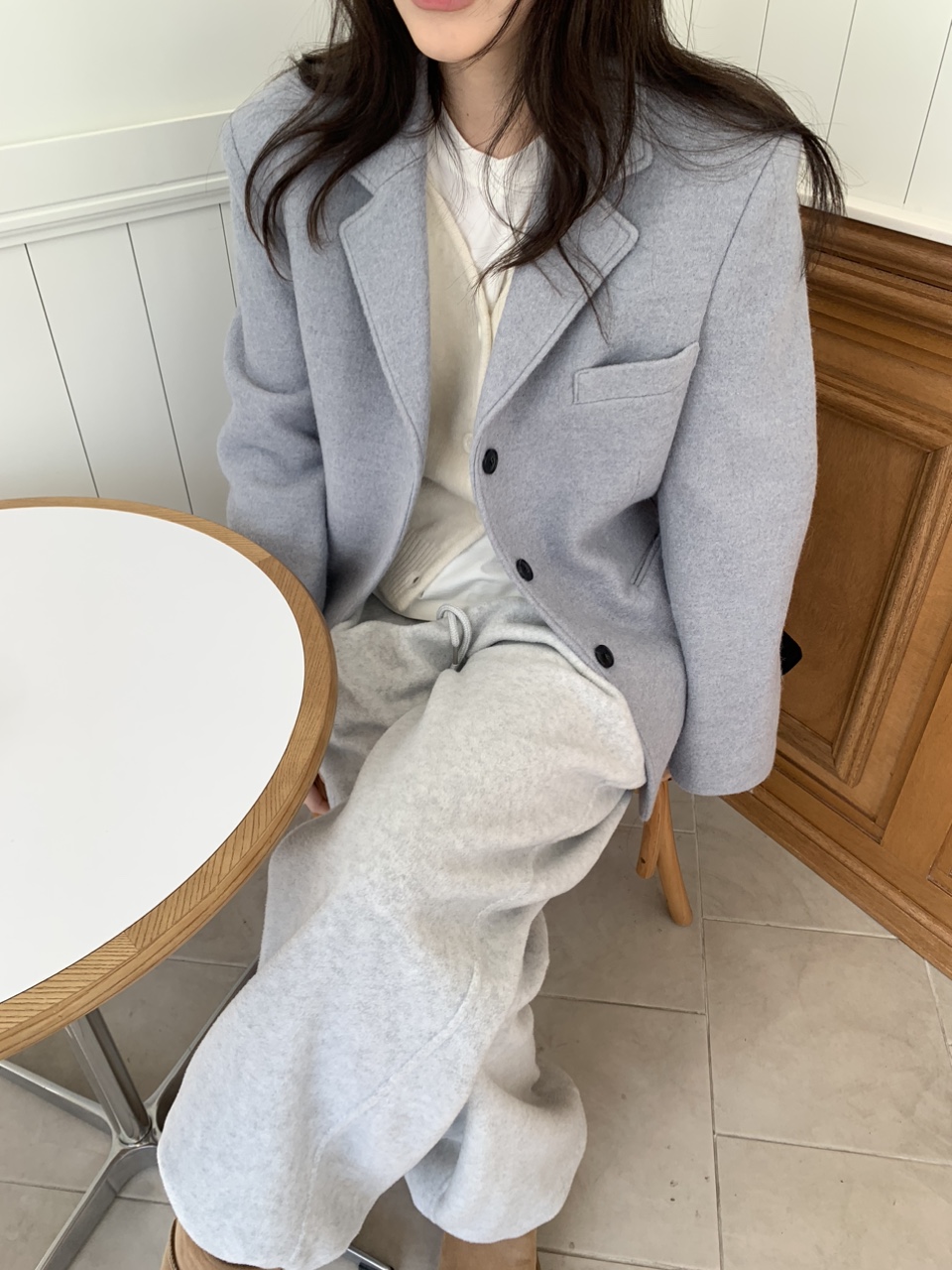 스브 알파카 하프코트 자켓 2colors 상세 이미지 16