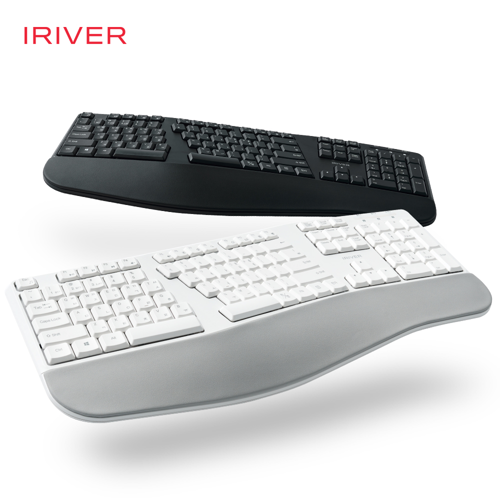 아이리버 멀티페어링 인체공학 무선키보드 EQwear-ERGO WAVE EW3 화이트