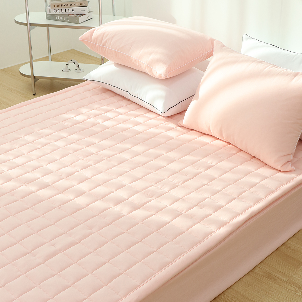 푹신한 고정밴드 먼지없는 알러지케어 누빔 침대패드 화이트 SS D SLK K