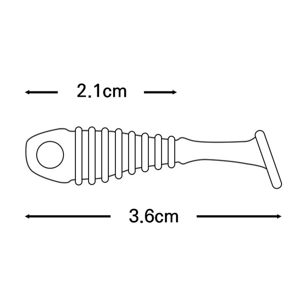 캣츠크로우 스컬쉐드 볼락웜 꺽지미끼 송어 산천어 야광웜 005 레드, 3.6cm - 상세 이미지 2