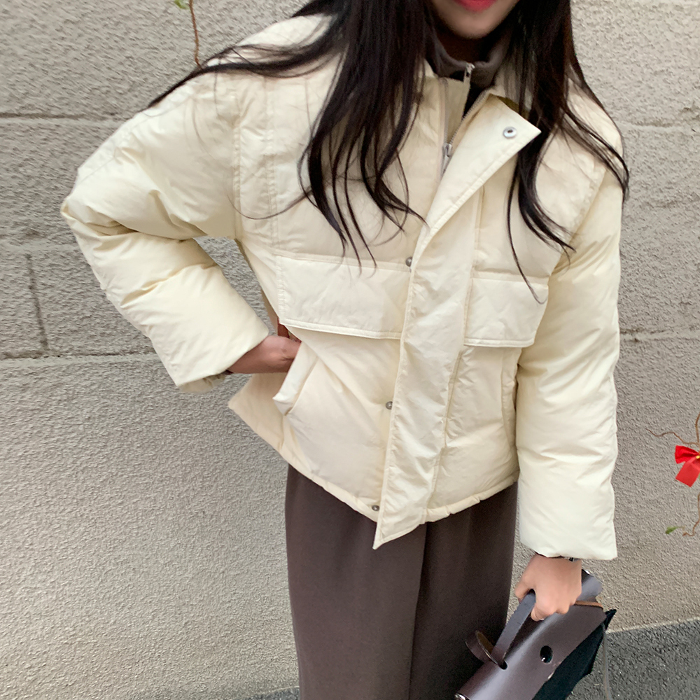 쇼콜에 카라 패딩 점퍼 - 상품 이미지