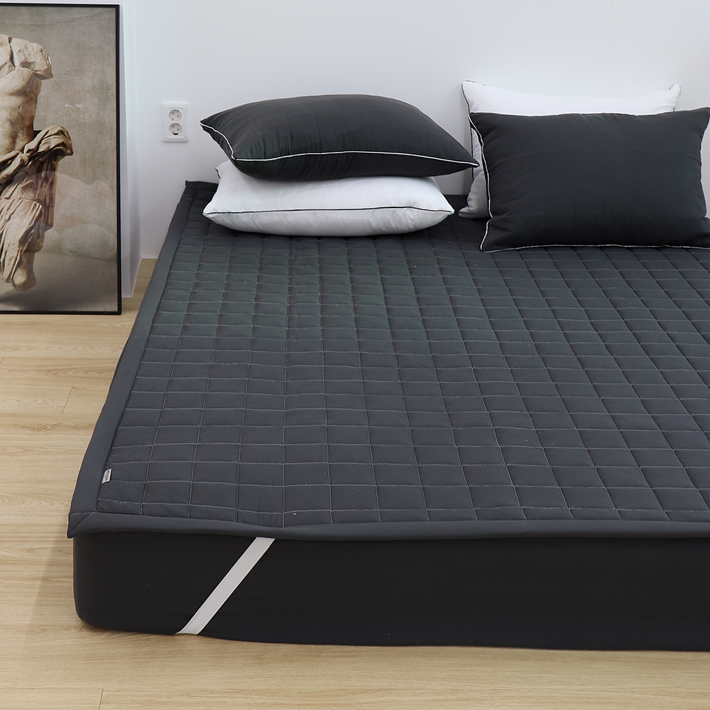 푹신한 고정밴드 먼지없는 알러지케어 누빔 침대패드 화이트 SS D SLK K