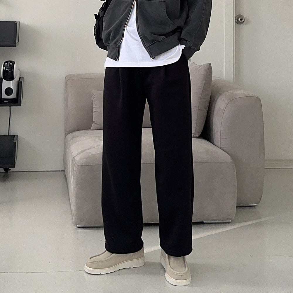 남자 기모바지 트레이닝 벌룬 와이드 팬츠 남자 면바지 - 상세 이미지 3