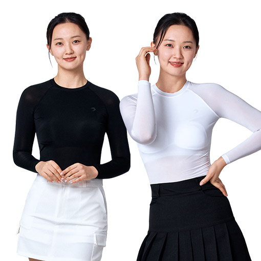 여성 골프웨어 숄더 볼레로 기능성 냉감 이너웨어 UV 자외선차단 쿨 손등토시 골프티셔츠 - 상세 이미지 4