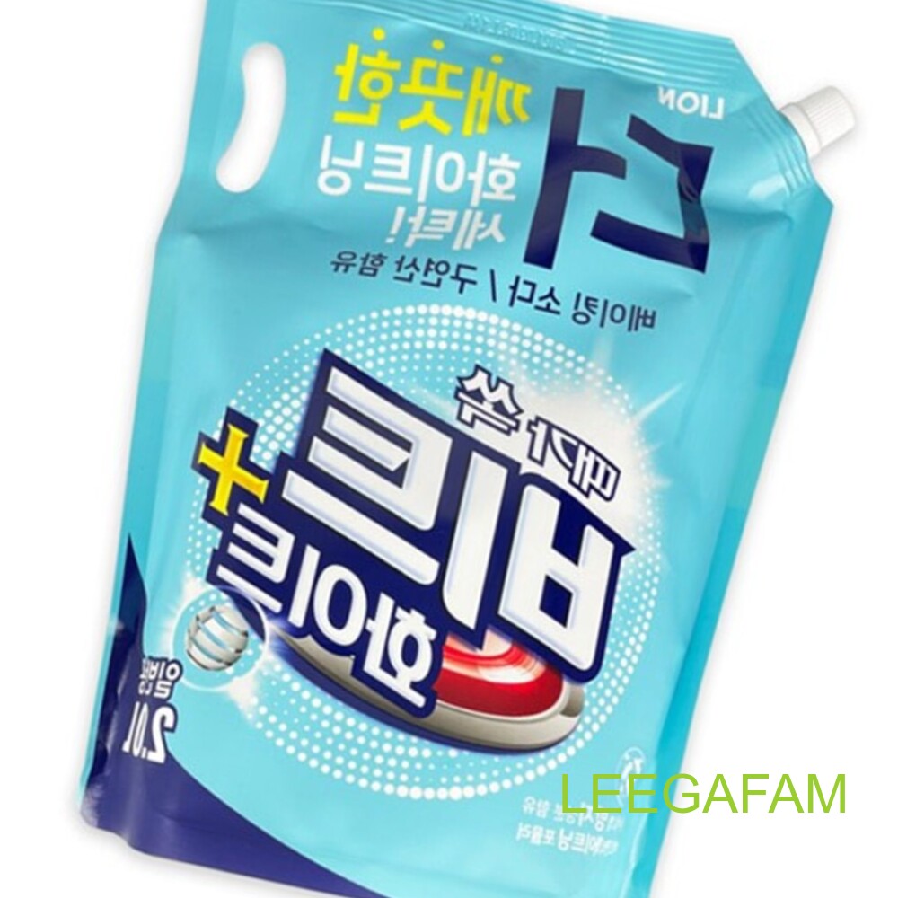 세제 세 화이트플러스 일반용 일반세탁기 빨래 세탁 비트 리필 필 2리터 액체 : 이가팸3