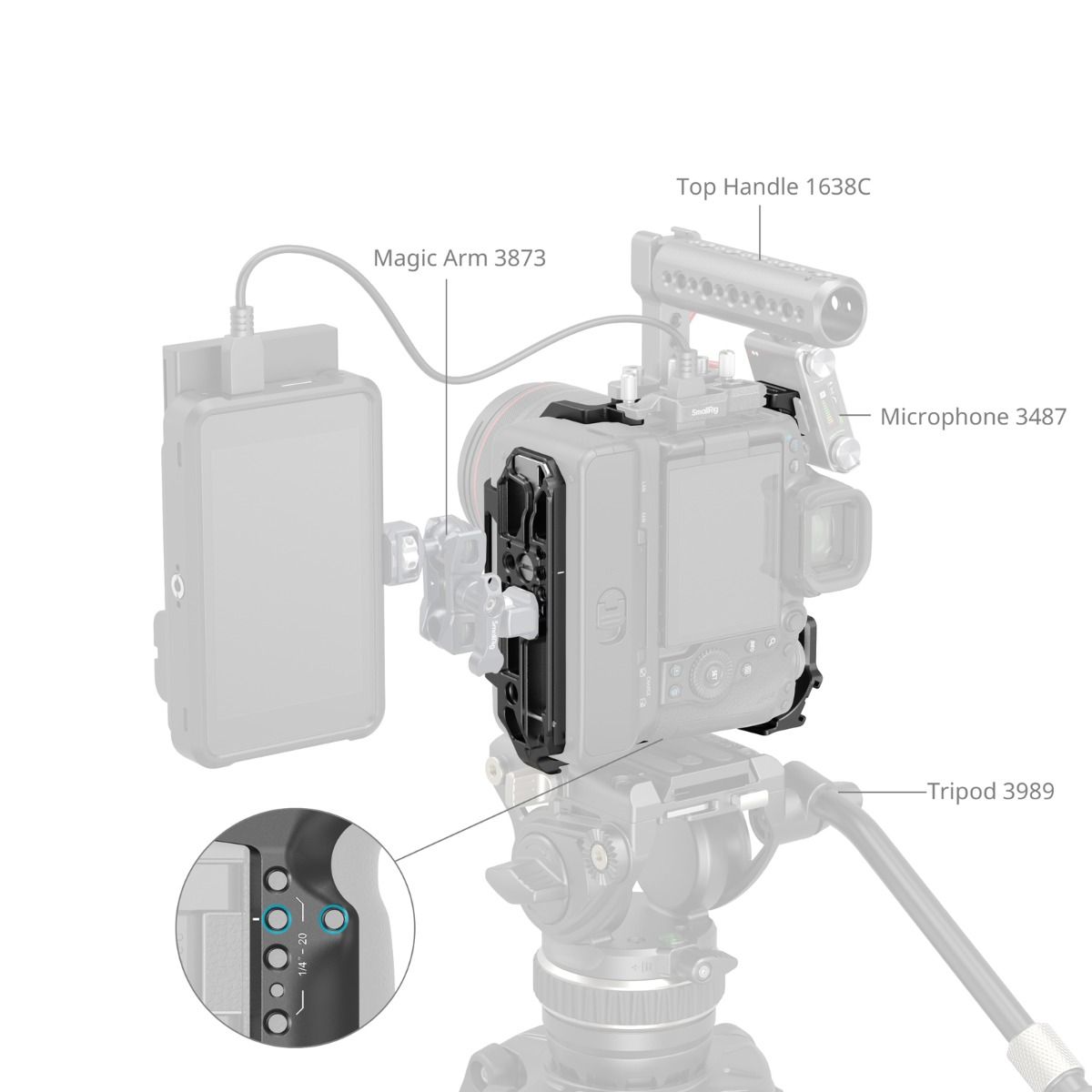 스몰리그 캐논 EOS R5 Mark II 확장 브라켓 이미지 6