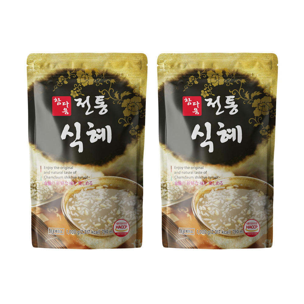 참다음 전통음료 베이스 농축액 식혜 음료 베이스 790ml 2개 - 상품 이미지