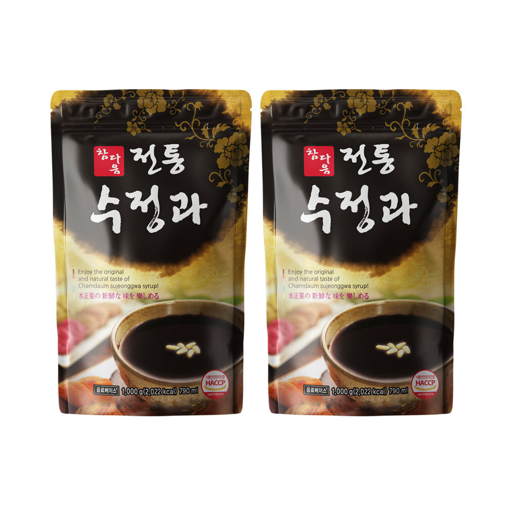 참다음 전통음료 농축액 수정과 음료 베이스 790ml 2개 - 상품 이미지