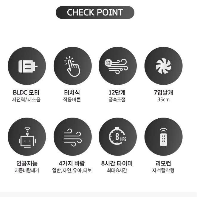 신일 인공지능 선풍기 고급 선풍기 원룸 자취방 사무실용 선풍기 - 상세 이미지 4