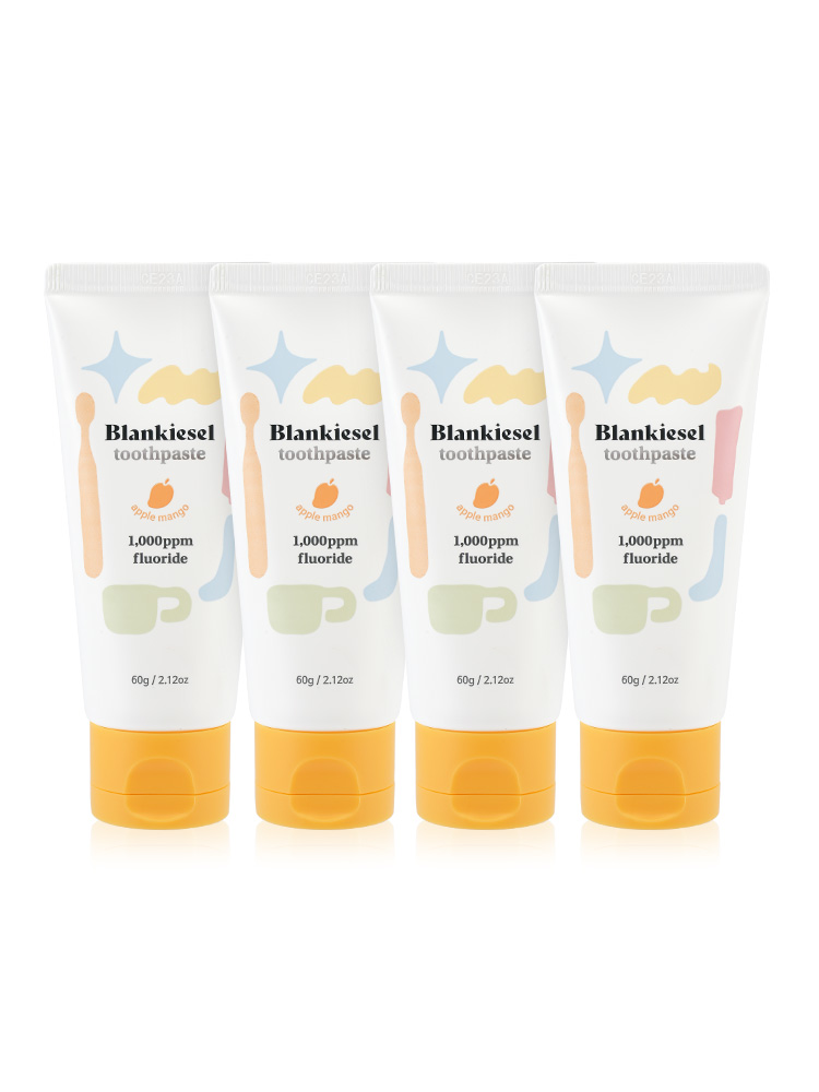 블랑키즐 치약 1000ppm 고불소 애플망고향 1단계  2+2 60g