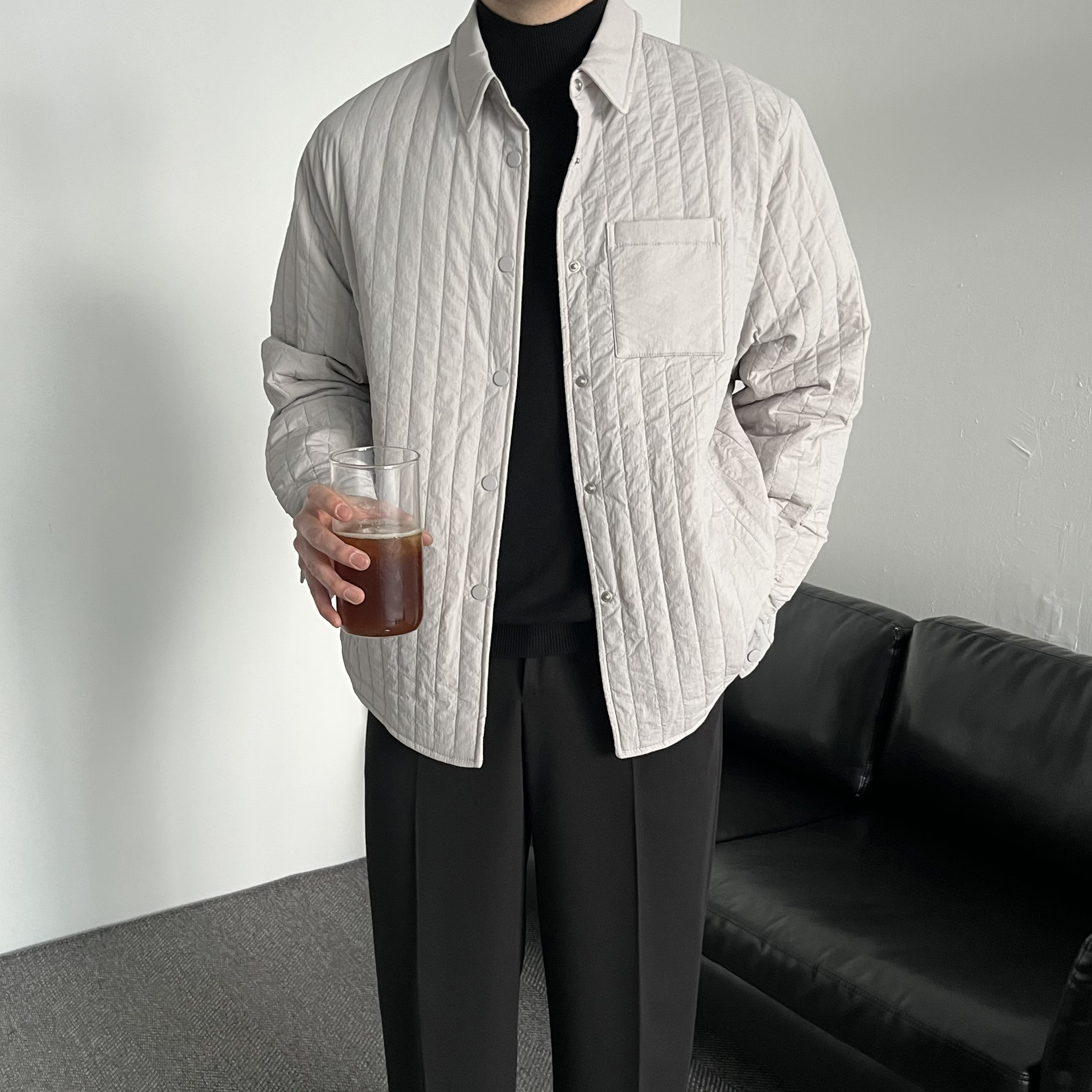 남성점퍼 남자경량패딩 남성깔깔이 - 상세 이미지 2
