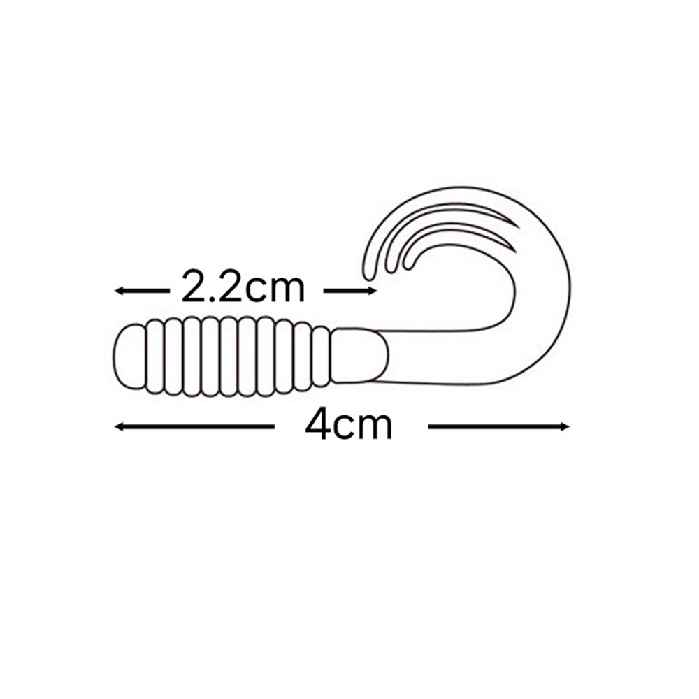캣츠크로우 트리플그럽 쏘가리웜 꺽지 우럭 광어 그럽웜 005 레드 실버, 5cm(2인치) - 상세 이미지 2