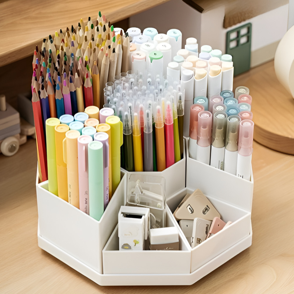 우아플레이스 연필꽂이 회전 대용량 펜 볼펜 꽂이 제품 이미지