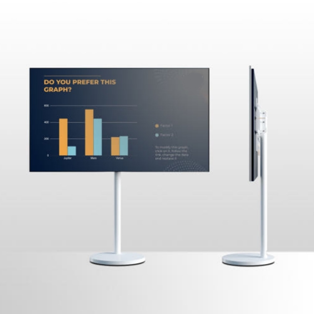 2024년식 삼탠바이미거치대 LG QNED 호환 높은 업무용 이동식 거치대 1500mm