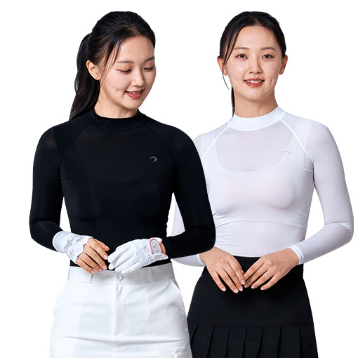 여성 골프웨어 숄더 볼레로 기능성 냉감 이너웨어 UV 자외선차단 쿨 손등토시 골프티셔츠 - 상세 이미지 5