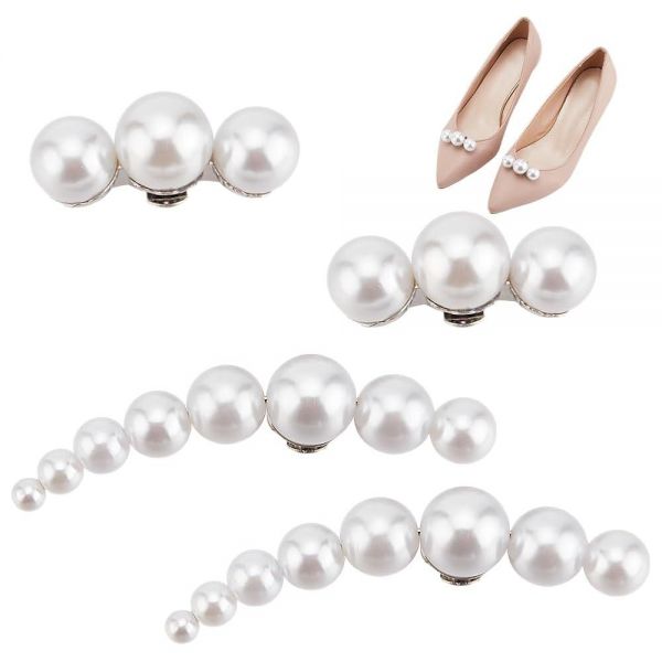 GOMAKERER 2 Pairs Pearl Shoe Buckles, Styles Wedding Clips Bridal Shoes Jewelry Decorations for High : 트리니티 헤븐 오피셜