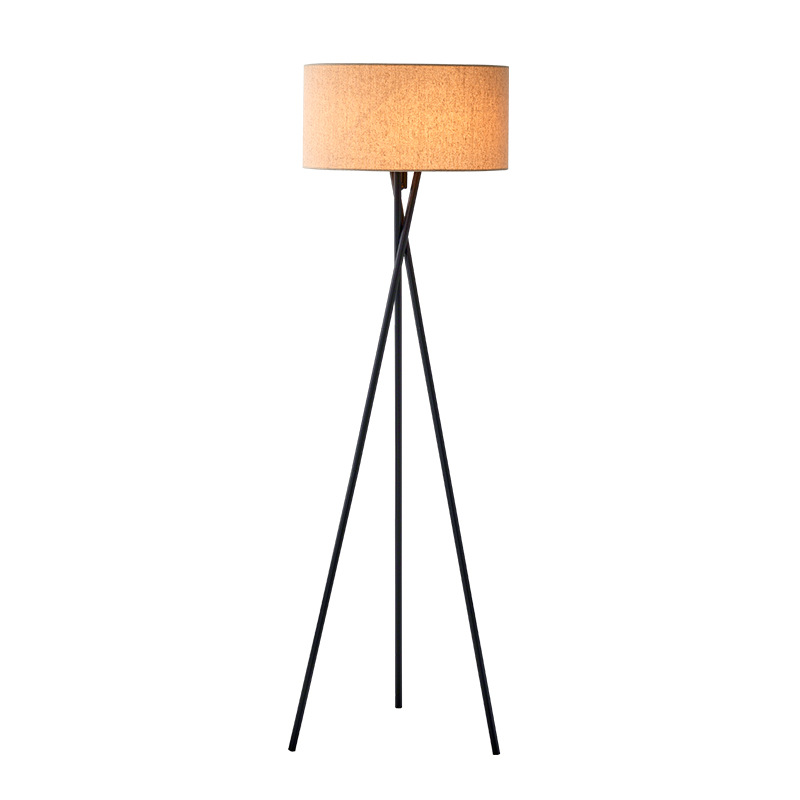 북유럽 장스탠드 조명 린넨 플로어램프 Linen Floor Lamp 단색광(따듯한 빛) - 상품 이미지