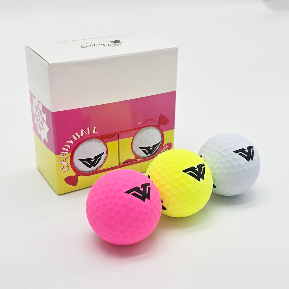 비거리 20m 보장 향기나는 캔디볼 고반발골프공 스크린 비거리골프공 선물 4개입, 핑크 무광