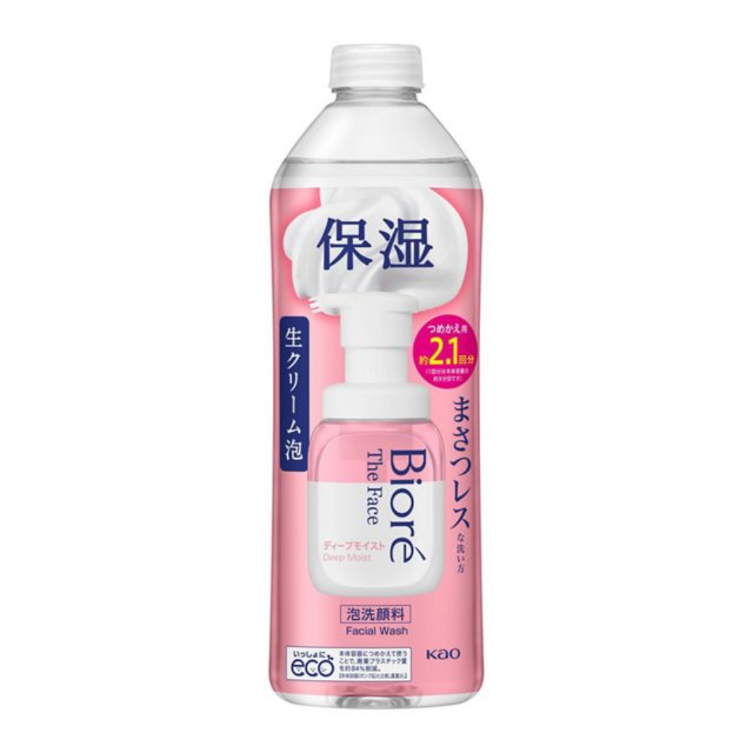 비오레 더페이스 워시 폼클렌징 클렌징폼 거품세안 딥모이스트 리필 340ml - 메인 이미지