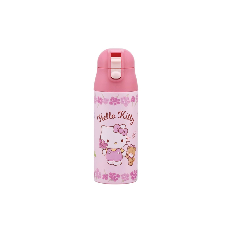 헬로키티 원터치텀블러 360ml 핑크 화이트 레드 보온 보냉 스텐 보틀 - 상세 이미지 5