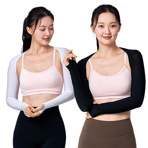 여성 골프웨어 숄더 볼레로 기능성 냉감 이너웨어 UV 자외선차단 쿨 손등토시 골프티셔츠 - 상세 이미지 2