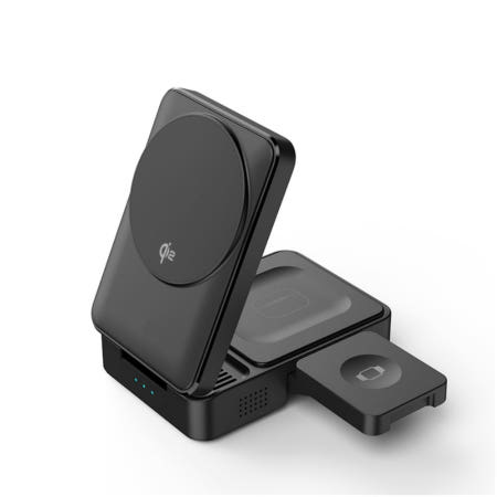 아이웨어 3in1 Qi2 맥세이프 접이식 무선충전기 아이폰/애플워치/무선이어폰 IQW-310Q2