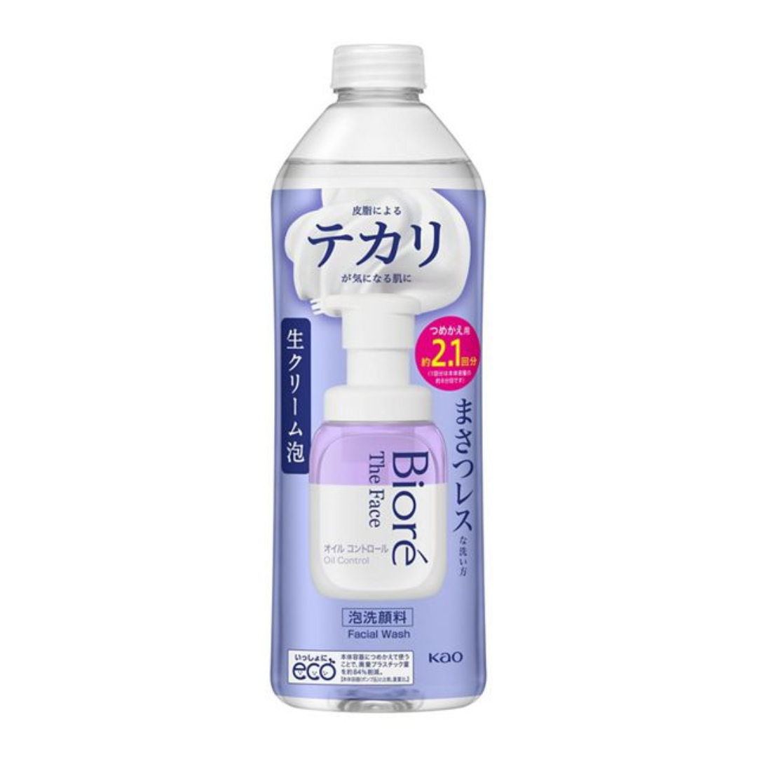 비오레 더페이스 워시 폼클렌징 클렌징폼 거품세안  오일컨트롤 리필 340ml - 상품 이미지