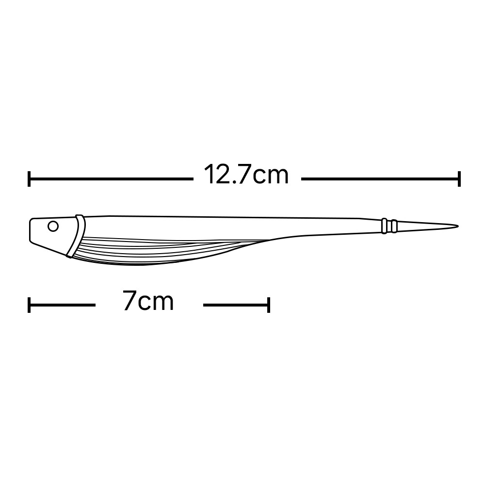 캣츠크로우 모비딕쉐드 광어다운샷웜 광어웜 광따 T05 레드+골드 투톤, 12.7cm(5인치) - 상세 이미지 2