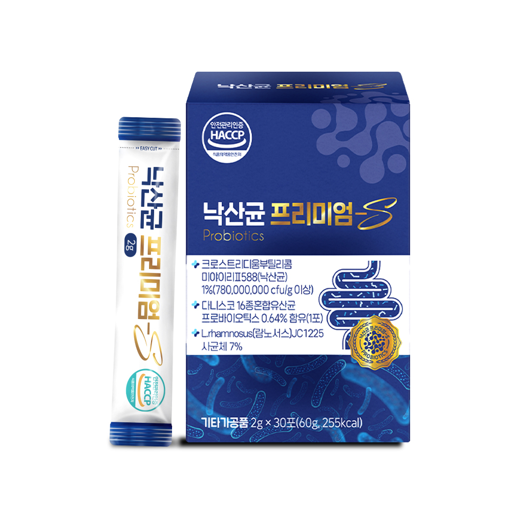 낙산균 포자유산균 미야이리588 사균체 glp활성 단쇄지방산 효능 30포 - 상품 이미지