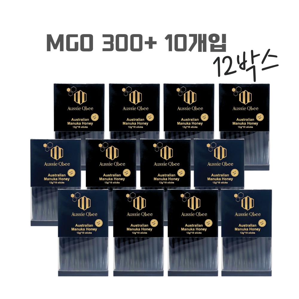 오지퀸비 마누카꿀 스틱 MGO 300+, 10포 120g, 12개 - 상품 이미지