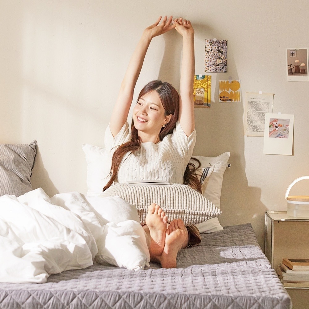 잠스쿨 3단 접이식 매트리스 단단한 정착 토퍼 허리에좋은 침대 바닥 매트 7cm MS