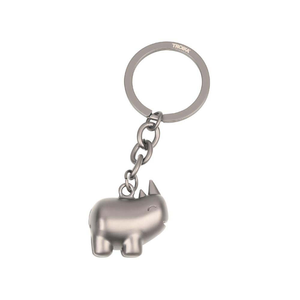 독일 브랜드 트로이카 HAPPY RHINO 키링 지혜와 용기의 상징 통통한 코뿔소 디자인(KR23-07/GM) - 메인 이미지