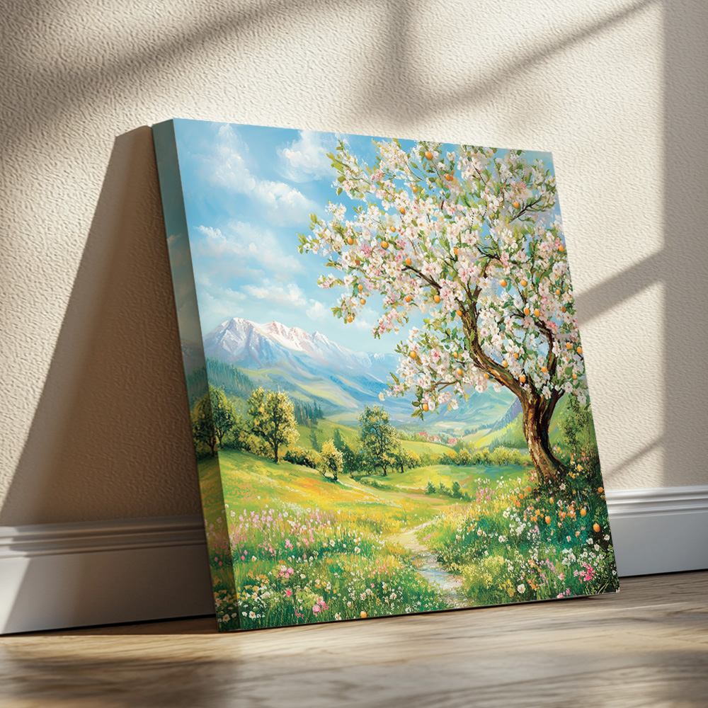 봄의쉼표 45cm x 45cm 캔버스액자 봄그림 - 상세 이미지 3