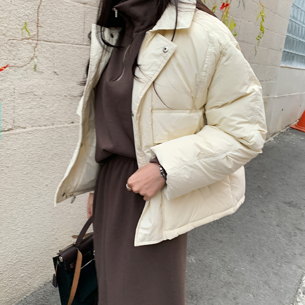 쇼콜에 카라 패딩 점퍼 - 상세 이미지 3